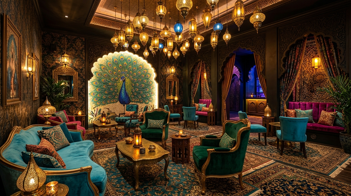 Style a bar or console with curated glam details